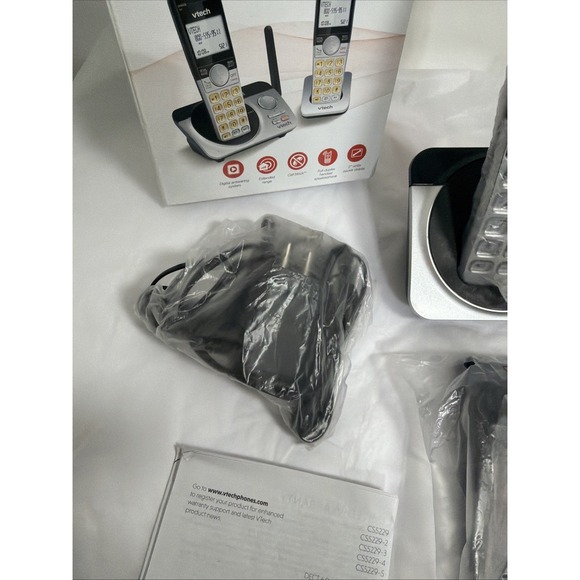 VTech CS5229-2 DECT 6.0 2 Handset Cordless Answering System With Extended Range - Picture 6 of 7